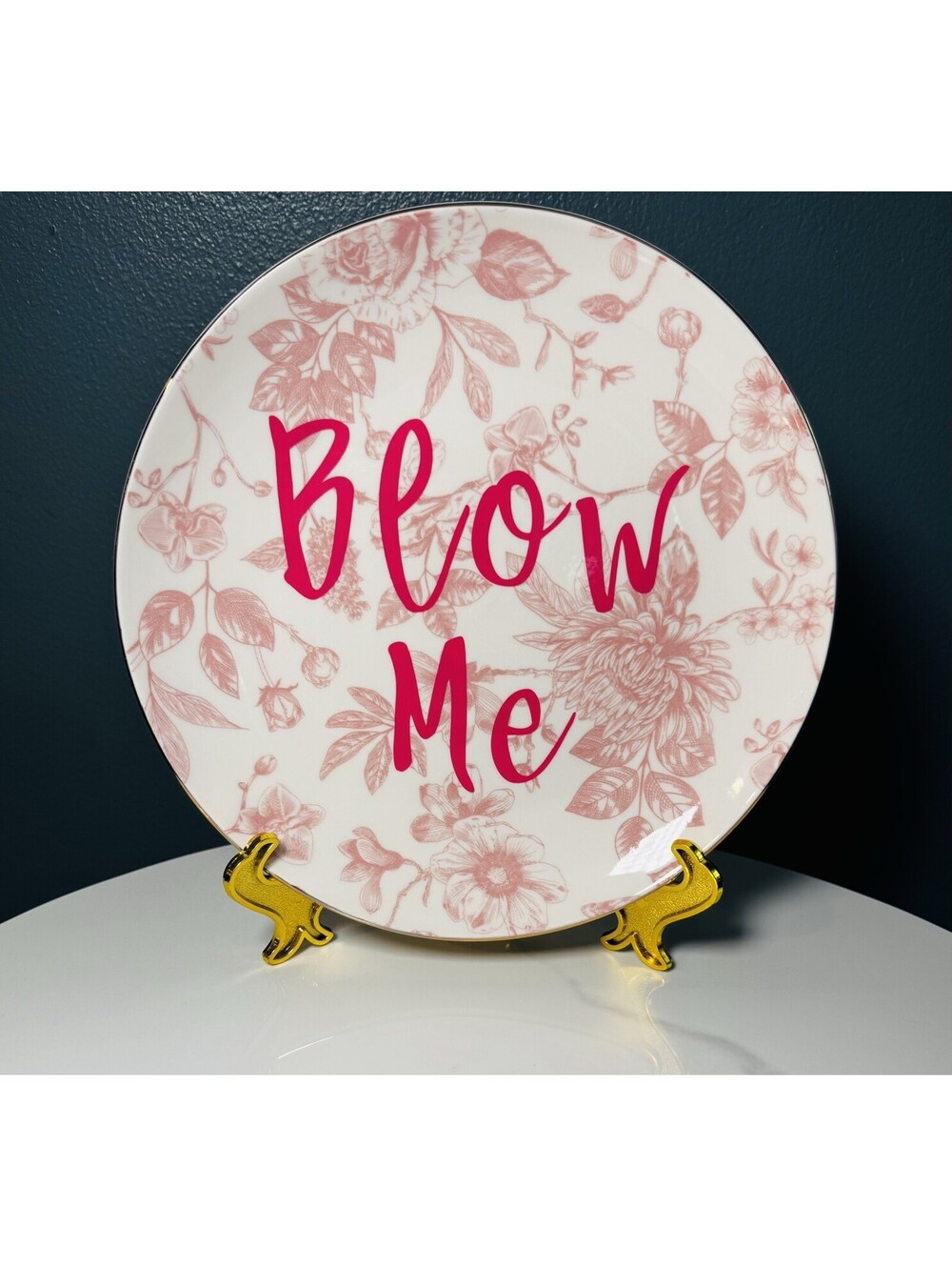 Handmade Gift Funny Humor Unique Present Antique Plate Collectable